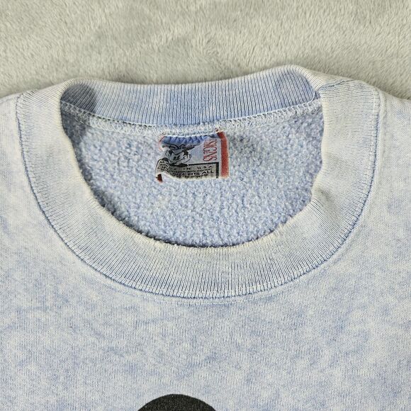Vintage Walt Disney World Mickey Mouse Pullover Sweatshirt Y2K 90s OSFA Blue - Picture 7 of 16